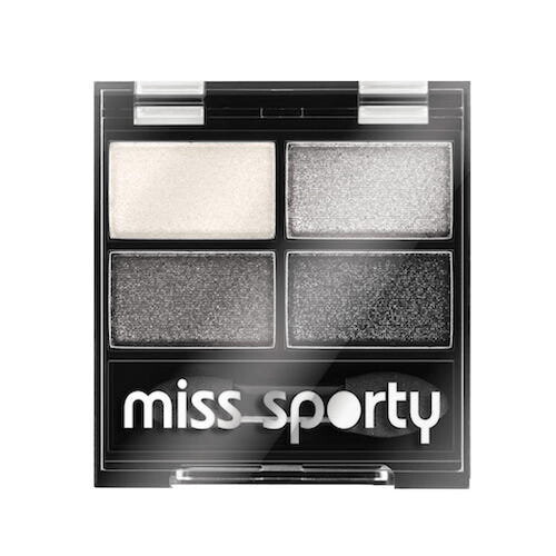 

Четверные тени для век 404 Real Smoky/Smoky Black, 5 г Miss Sporty, Studio Color, серый