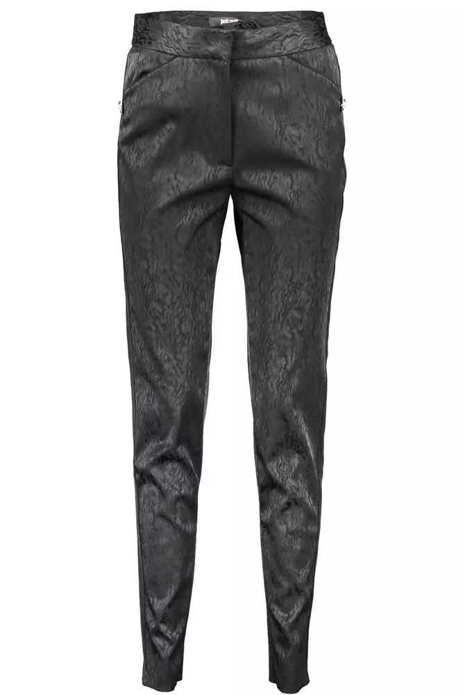 

Черные женские брюки из полиэстера Just Cavalli