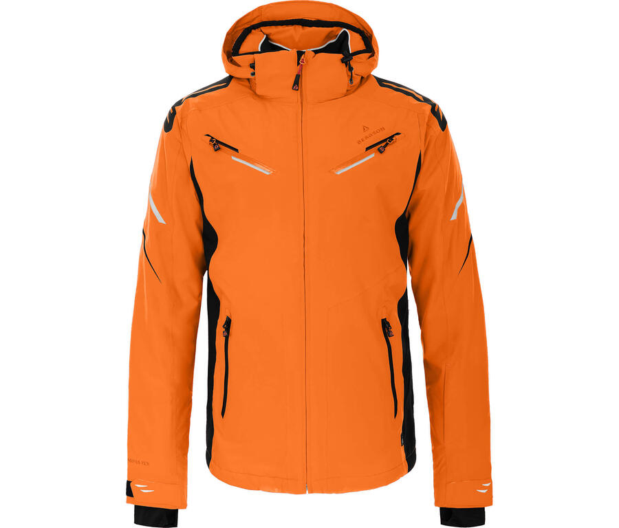 

BERGSON Мужская утепленная горнолыжная куртка, водонепроницаемость 20 000 мм водяного столба, оранжевая