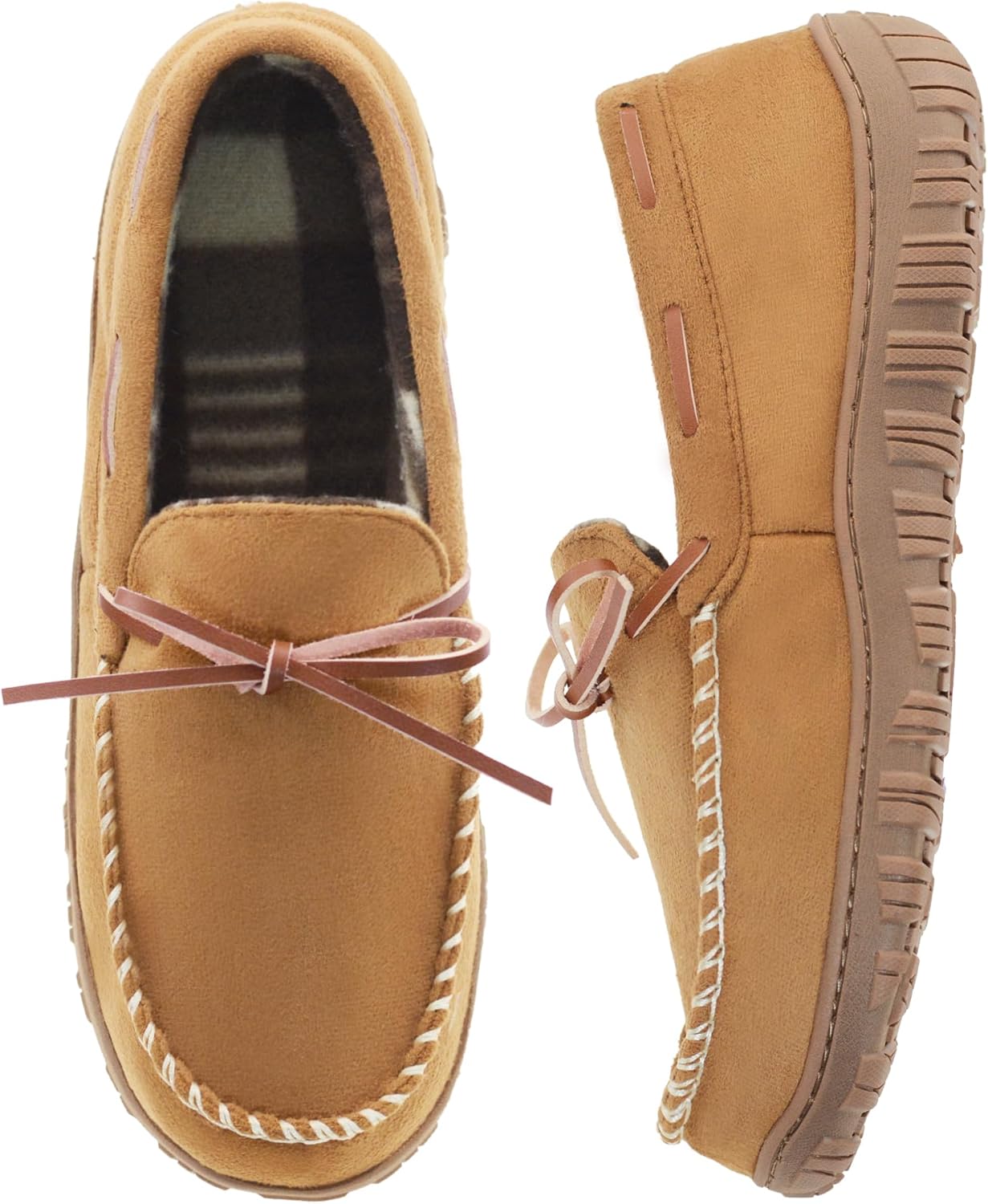 

Мокасины VLLy для мужчин с дышащей стелькой из пены с эффектом памяти, домашние тапочки для использования в помещении и на улице, бежевый