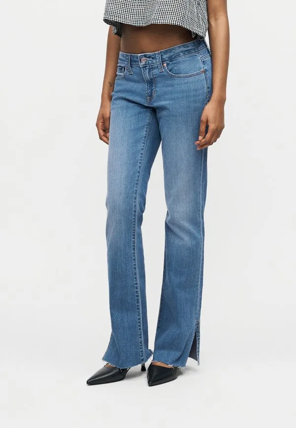 Длинные и облегающие джинсы-фланелевые расклешенные джинсы Gap, Medium Wash