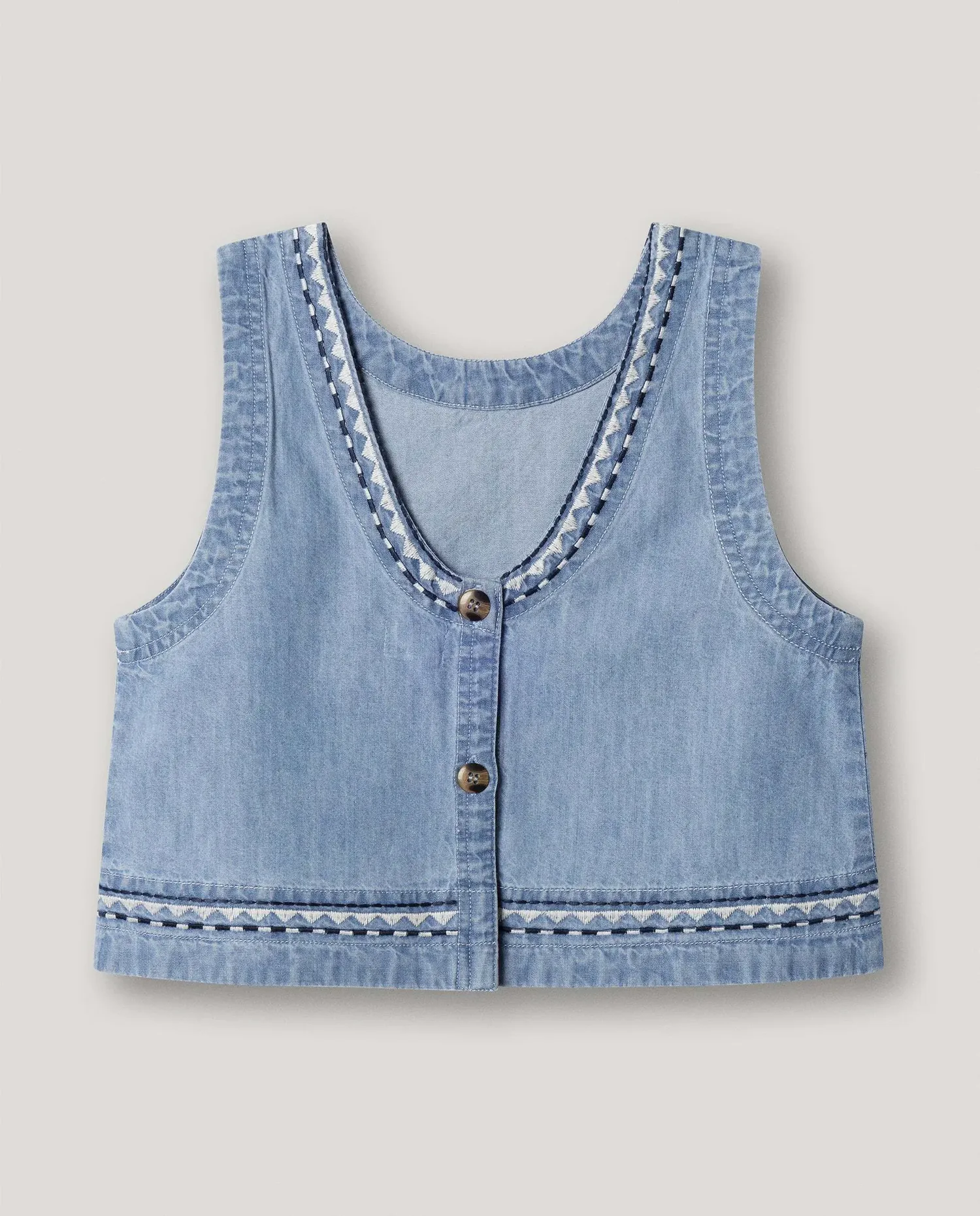 Легкий джинсовый топ Ivy для девочки Pepe Jeans, светло-голубой — фото 2
