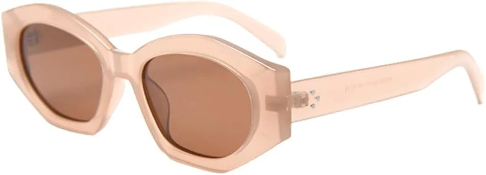 

Солнцезащитные очки MUTYNE в стиле ретро для мужчин, зеленые и коричневые, с толстой оправой «кошачий глаз», солнцезащитные очки Polygon UV400 для женщин, Brown