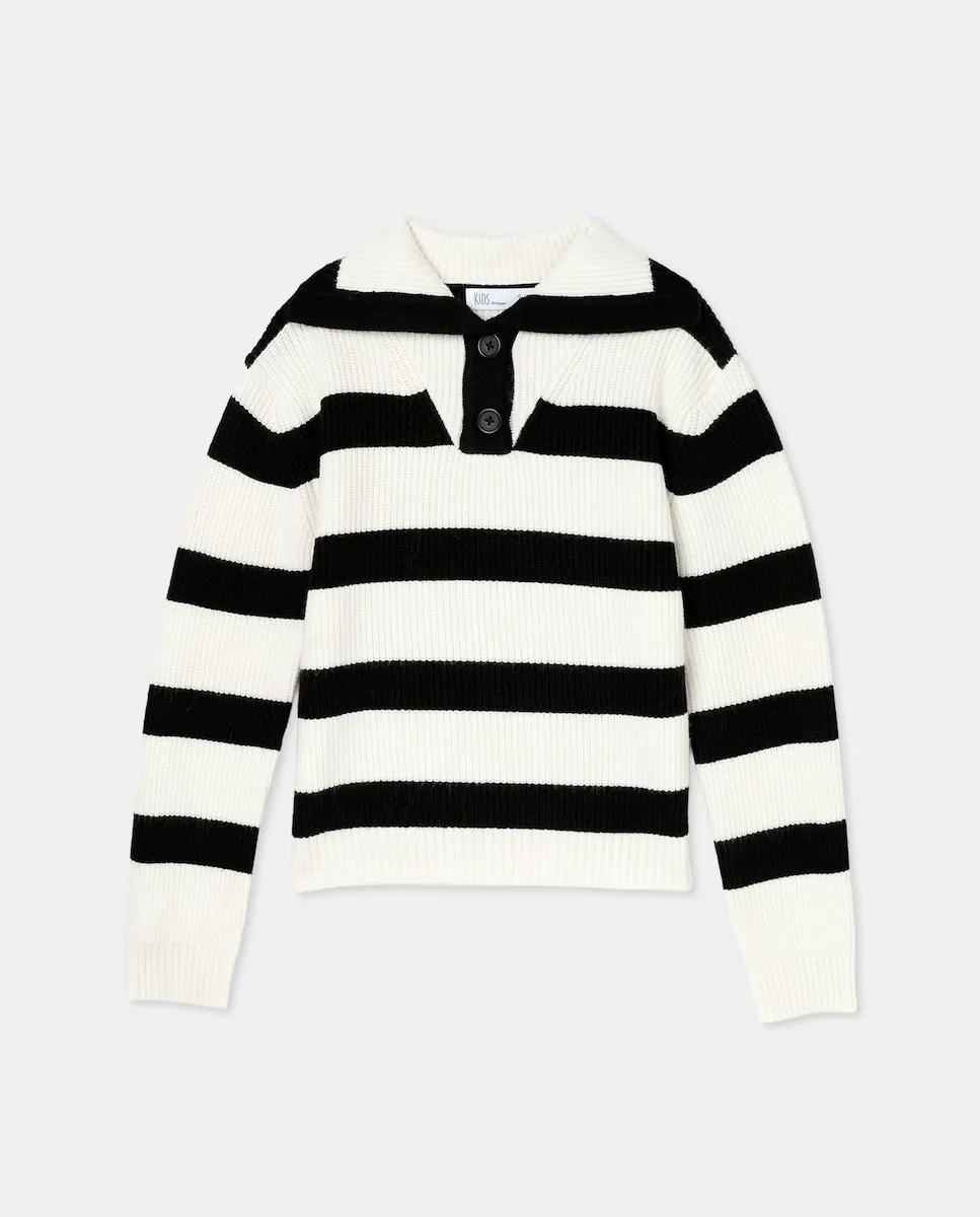 

Детский джемпер с морским воротником и пуговицами Kids El Corte Inglés, черный