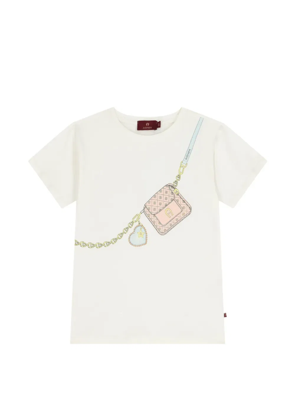 Футболка с графическим принтом Aigner Kids, белый