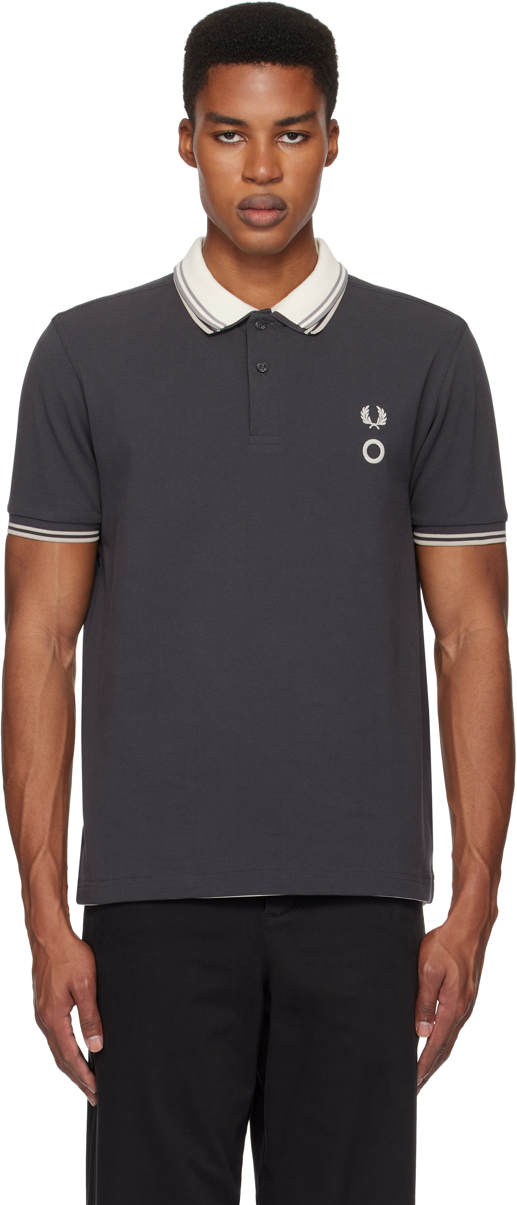 

Серый Fred Perry Edition короткий рукав двусторонний поло Craig Green