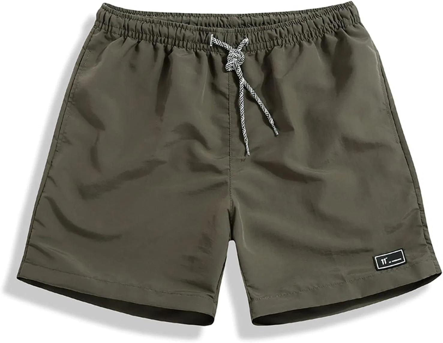 Шорты прямого кроя, легкие, Elastic Waist, Army Green