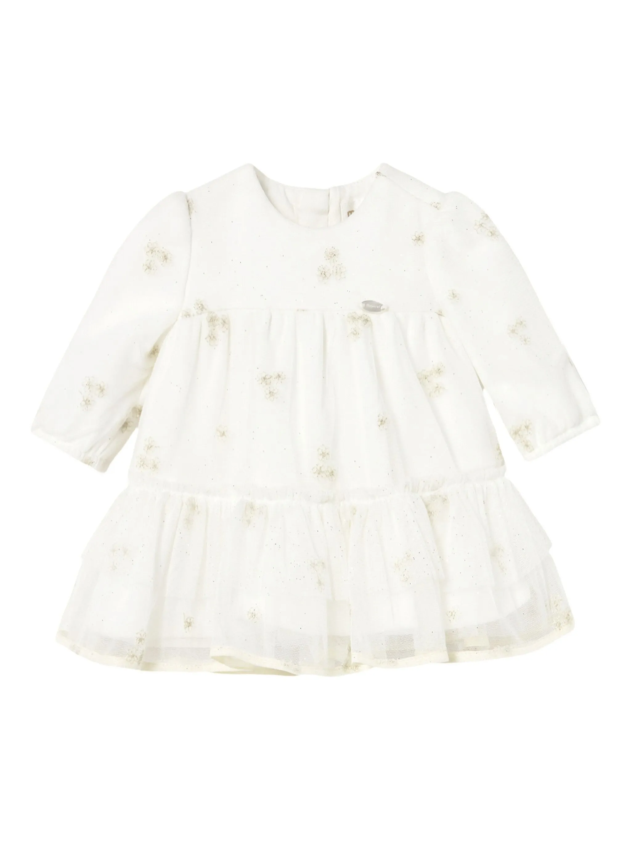 

Платье из тюля с цветочным принтом Mayoral, белый