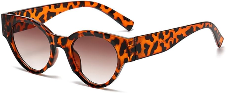 

Винтажные классические черные овальные солнцезащитные очки 2027 года для женщин, маленькие модные солнцезащитные очки с леопардовым принтом, защита от ультрафиолета UV400 MTZJH, Leopard