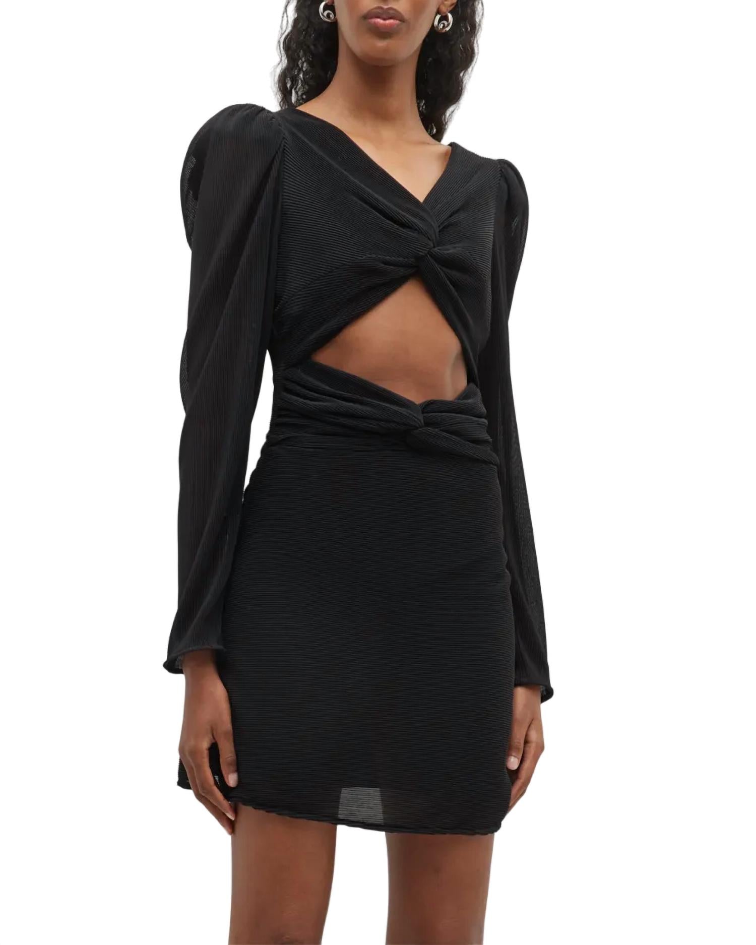 

Трикотажное мини-платье Nanita Twisted Cutout черного цвета LoveShackFancy