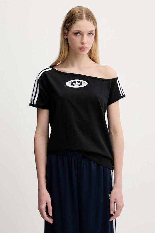 

Футболка с открытыми плечами Offshoulder Tee Adidas Originals, черный