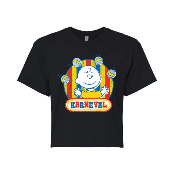 

Укороченная футболка Juniors' peanuts karneval Licensed Character, черный