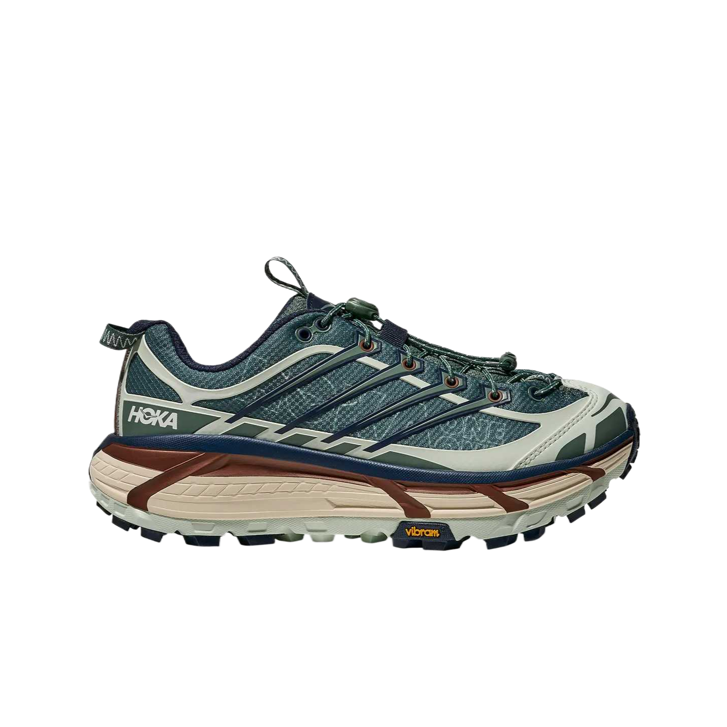 Кроссовки для бега Mafate Three 2 Unisex HOKA ONE ONE, Fern зеленый/синий — фото 3