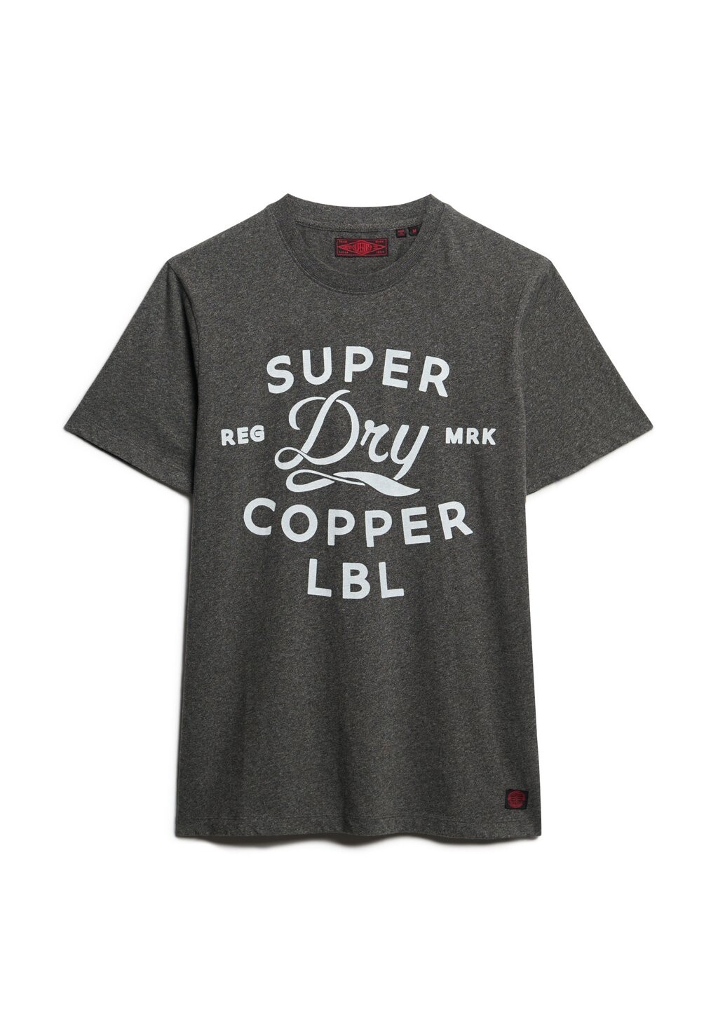 

Футболка с принтом LABEL WORK Superdry, темно-серый