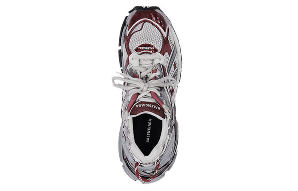 Кроссовки runner sneakers 'burgundy grey white mesh and nylon' Balenciaga, белый — фото 4