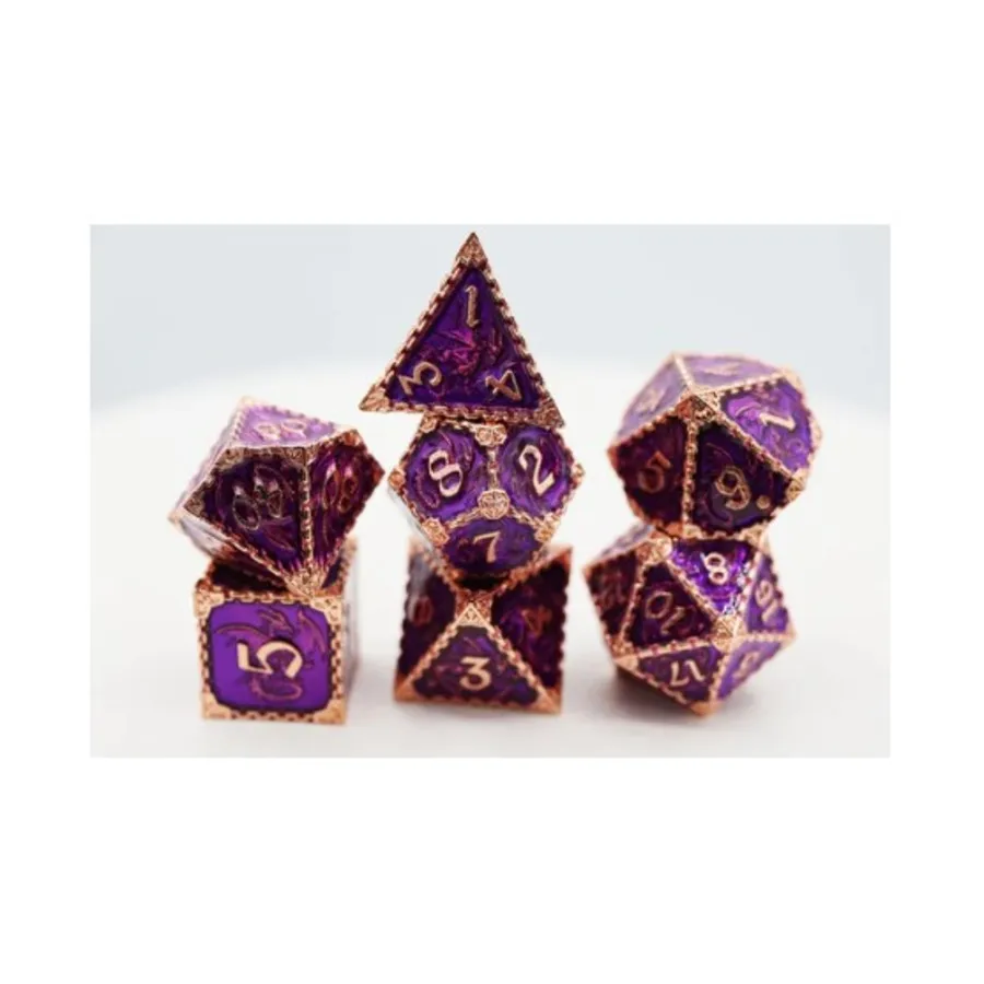 

Набор Dragon Poly — королевский с медью (7), Dice Sets - Metal - Dragonstone, Dragon, Dragon Scale, Hidden Dragon