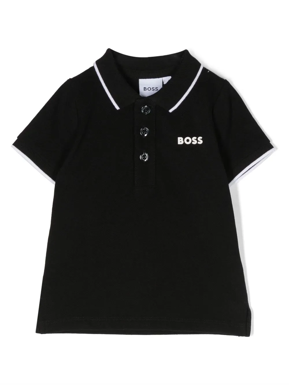 

Рубашка поло с логотипом BOSS Kidswear, черный