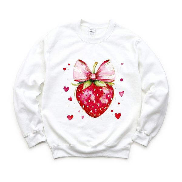 

Кофта женская Coquette strawberry hearts watercolor Simply Sage Market, White