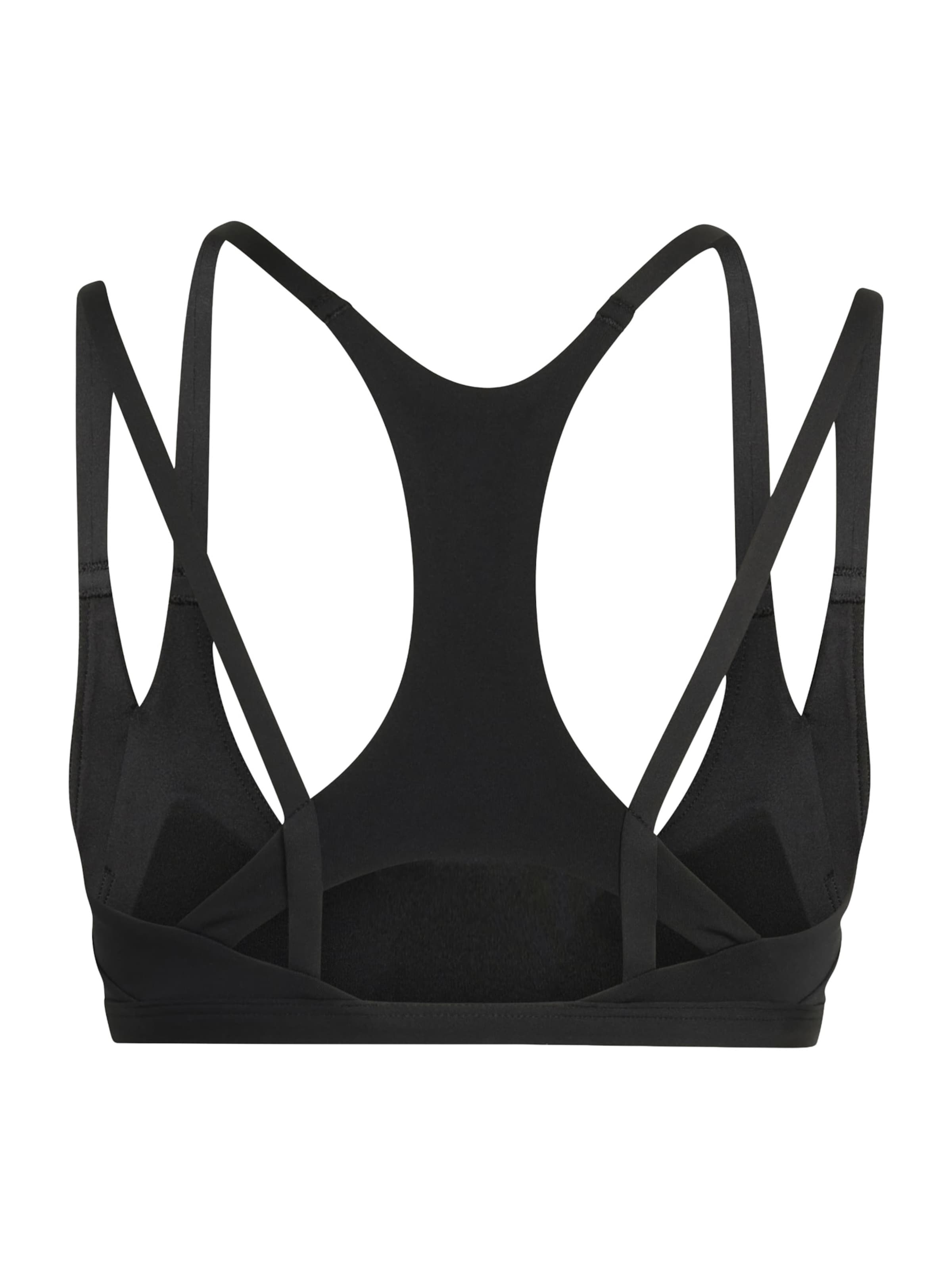Adidas Performance Спортивный бюстгальтер-бралетт 'OPT STRP LS BRA' в черном цвете — фото 2
