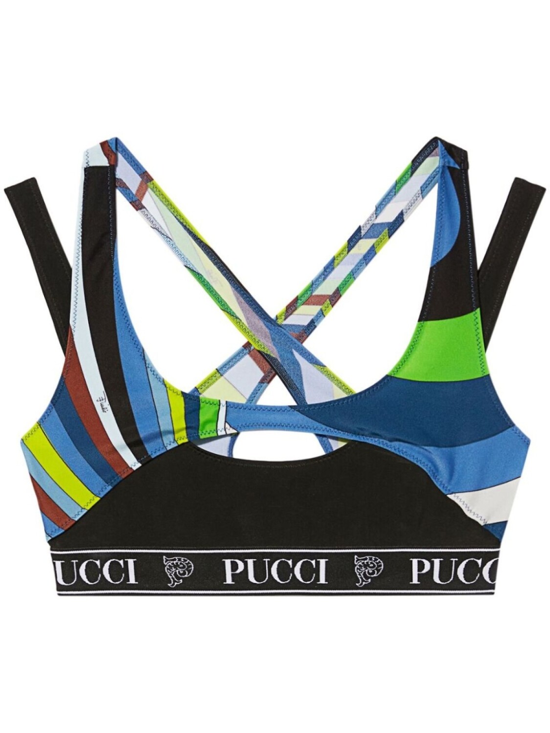 

PUCCI укороченный топ с принтом Iride, черный