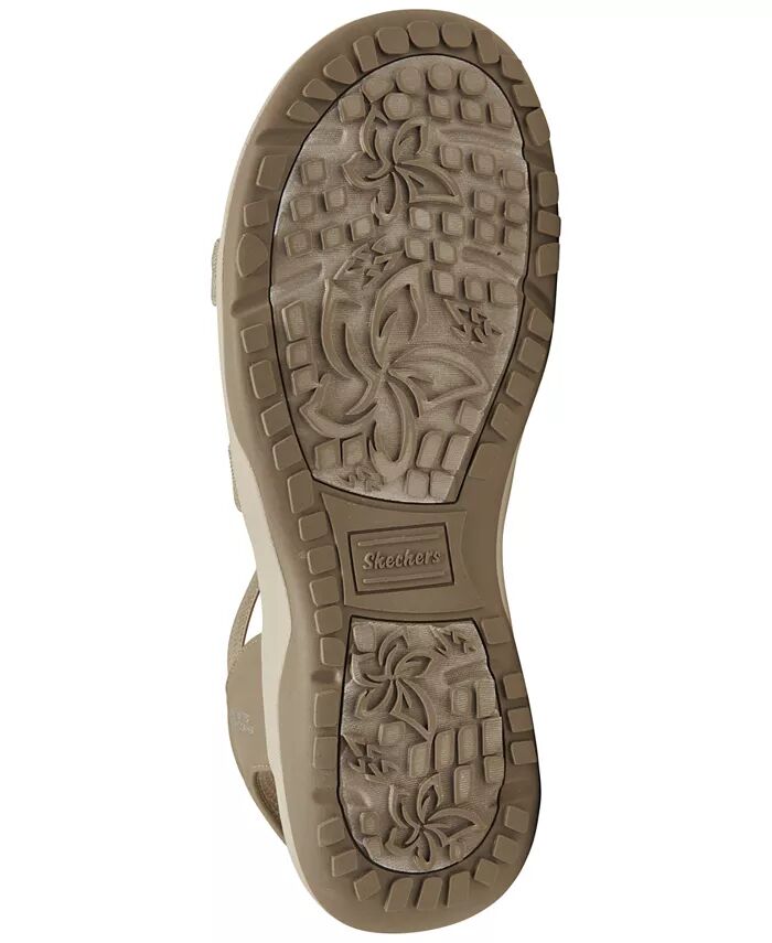 Женские слипоны: Reggae Slim - Stretch Flex Спортивные сандалии для ходьбы от Finish Line Skechers, коричневый/бежевый — фото 2