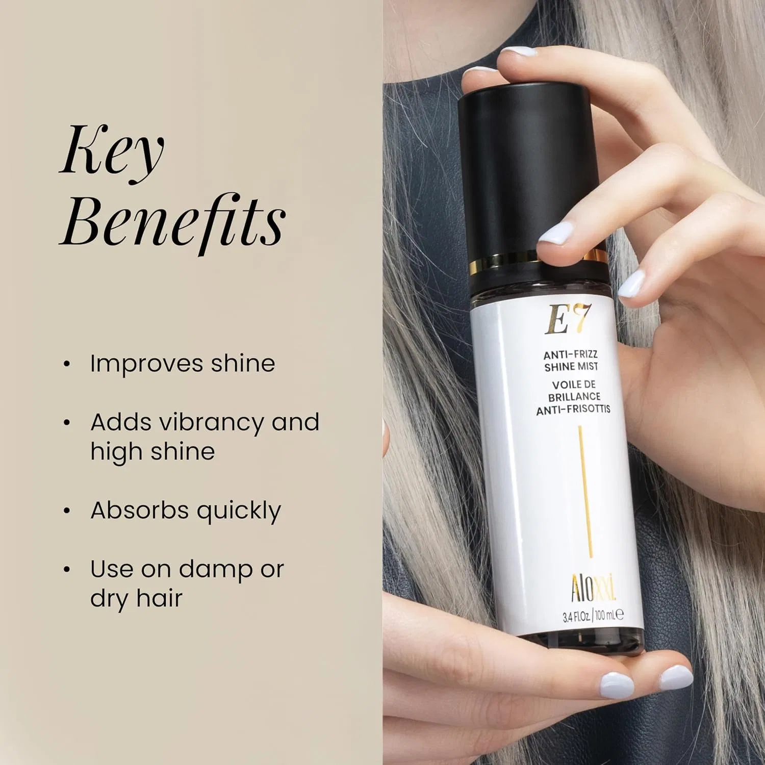 Спрей-блеск «Essential 7 Oil Dry Oil Shine Mist» от Aloxxi Aloxxi — фото 2