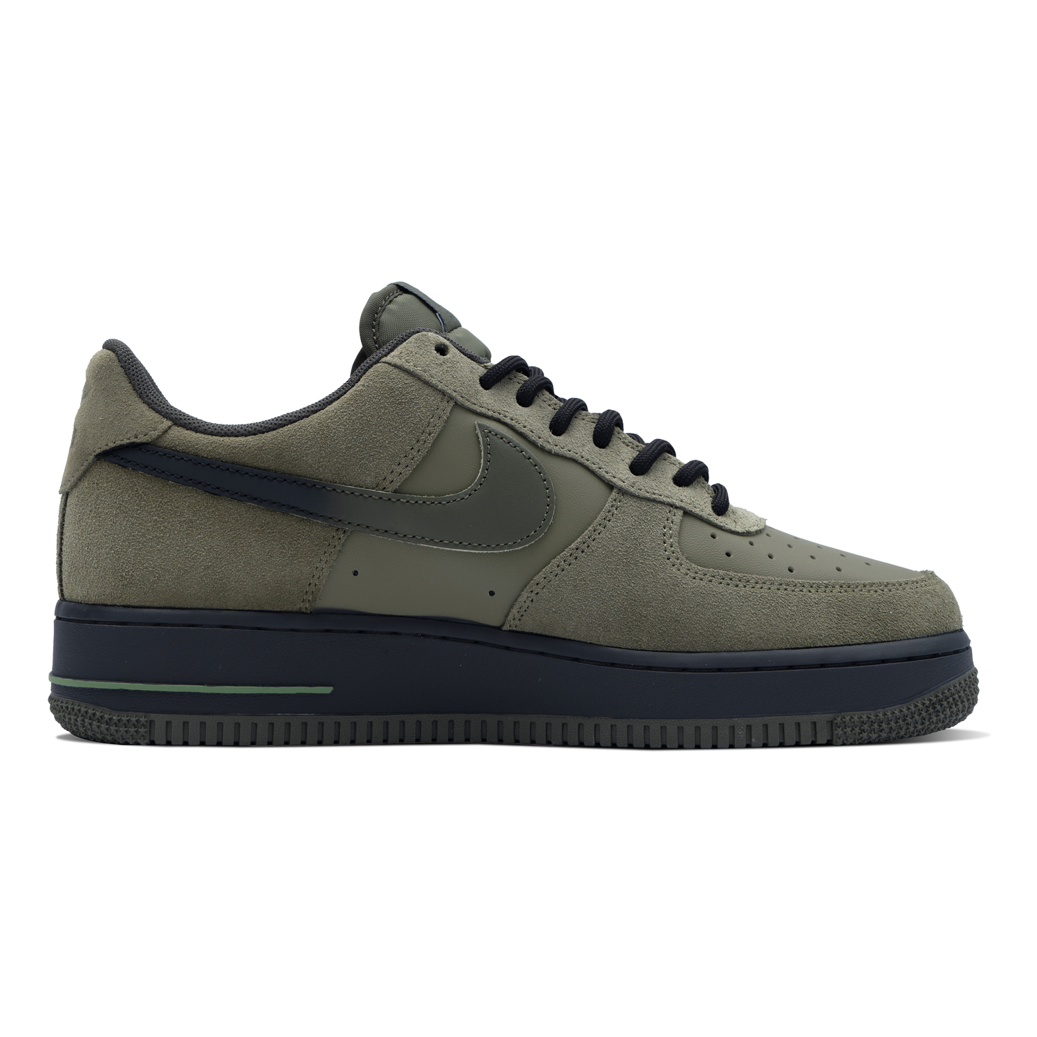 Air Force 1 07 LV8 Low top мужские скейтборд кроссовки черные зеленые Nike, черный/зеленый — фото 3