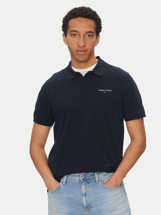 

Рубашка поло стандартный крой Linear DM0DM20914 Tommy Jeans, синий