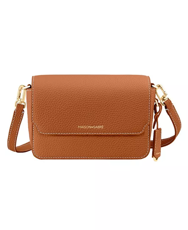 

Миниатюрная кожаная сумка с клапаном Maison De Sabré, коричневый