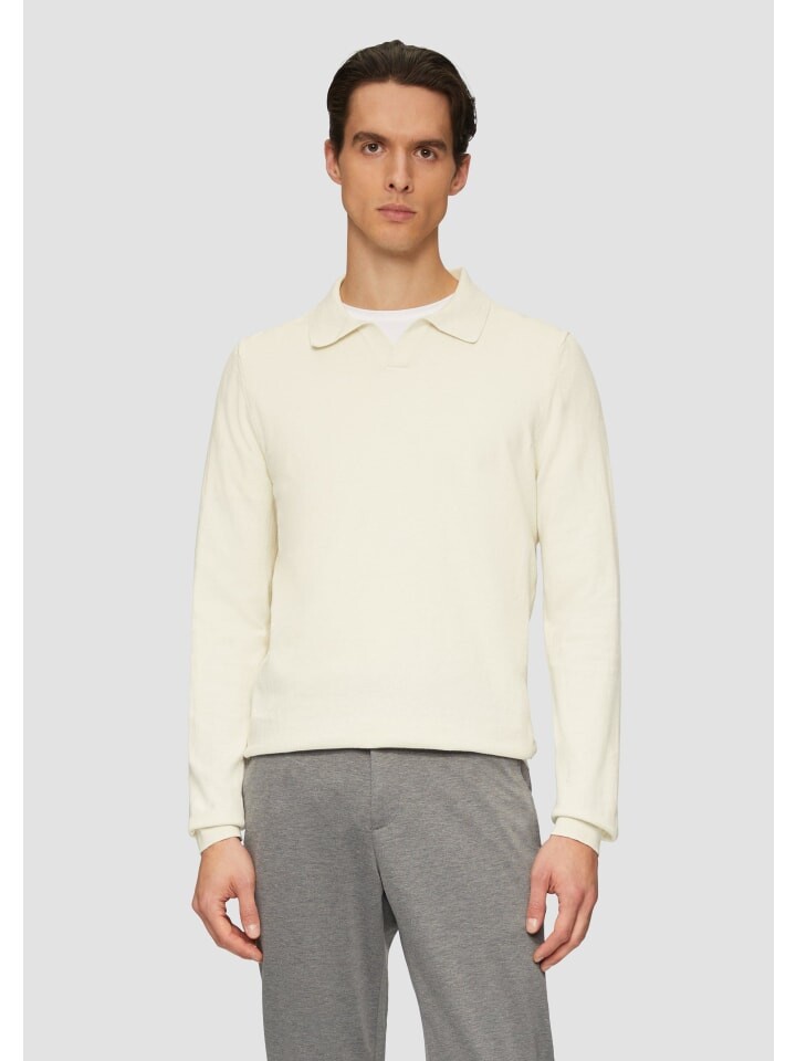 

Пуловер s.Oliver BLACK LABEL Strickpullover langarm, кремовый