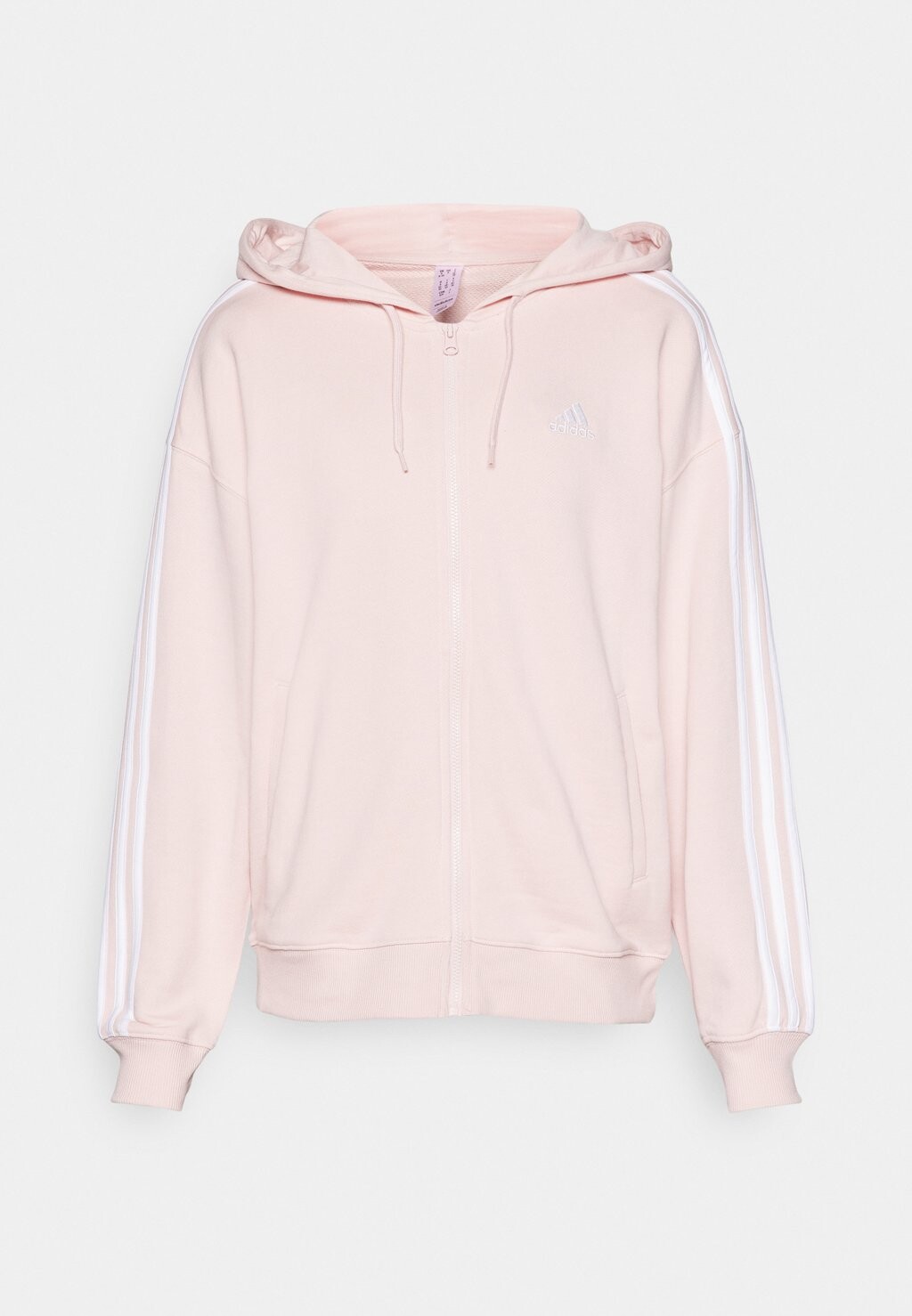 

Толстовка ESSENTIALS STRIPES OVERSIZED FULL ZIP HOODIE adidas, розовый