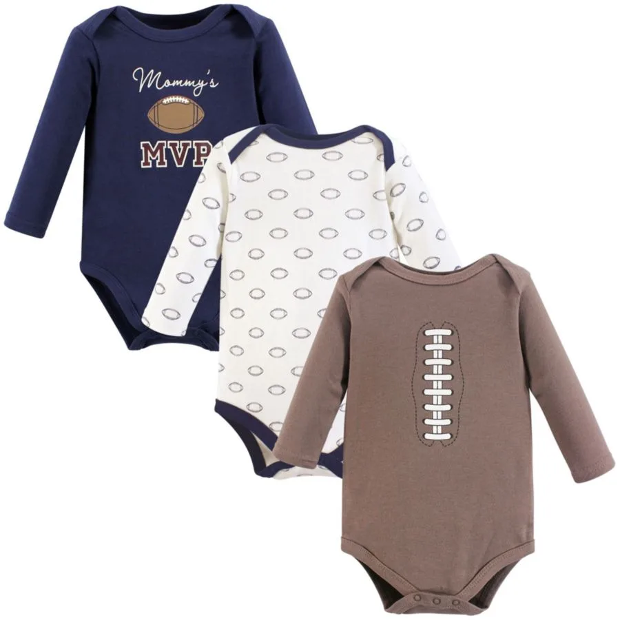 Хлопковые боди с длинными рукавами, комплект из 3 штук Hudson Baby, Football Mvp