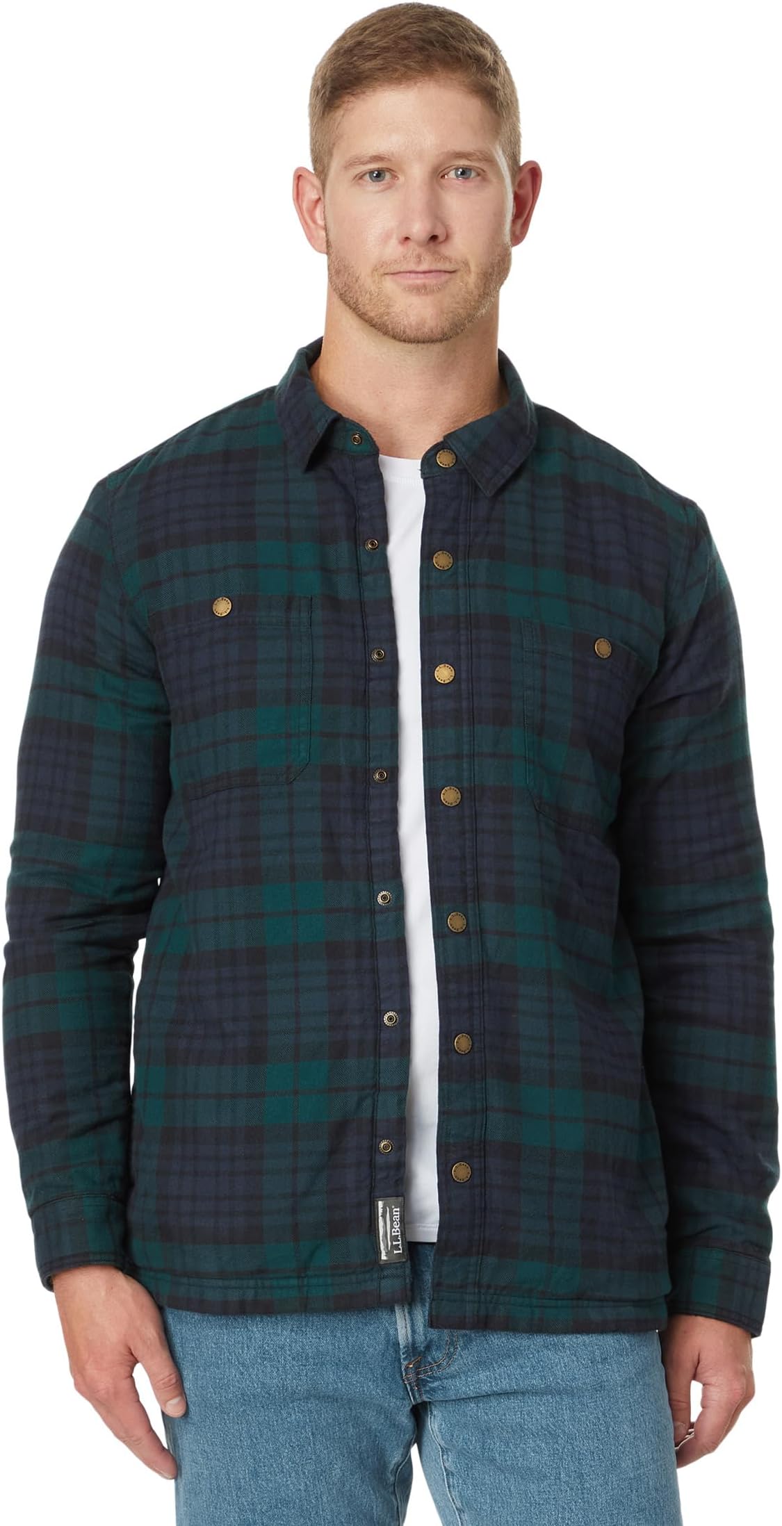 

Рубашка L.L.Bean Fleece-Lined Flannel Shirt, цвет Black Watch