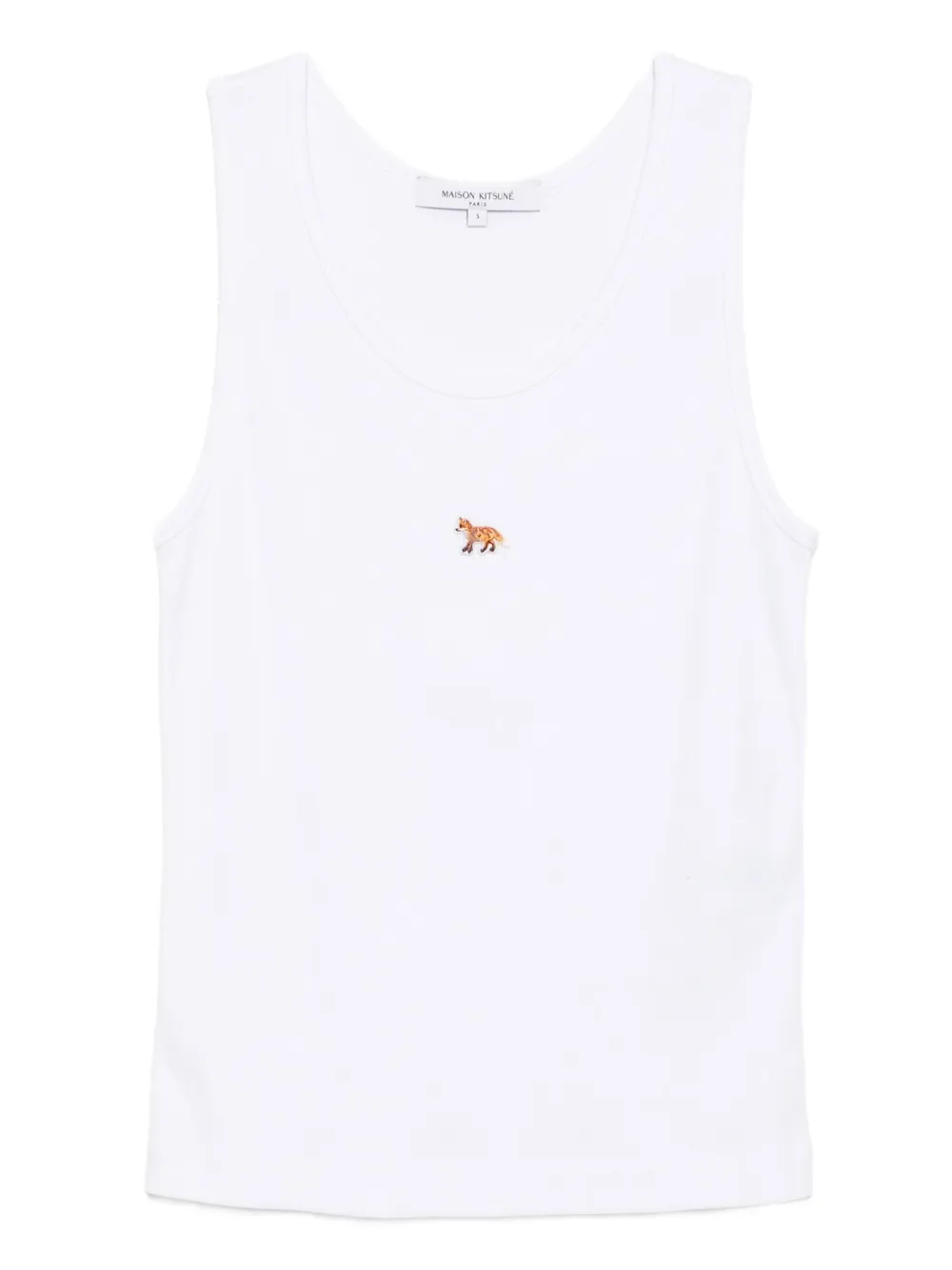 

Топ с вышивкой Maison Kitsuné, белый