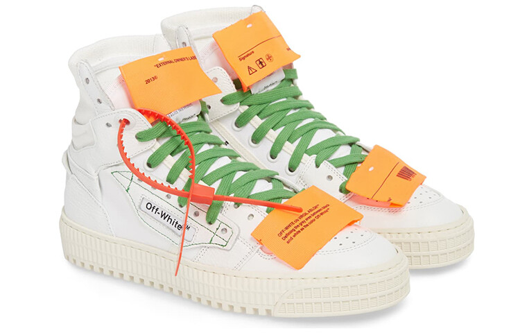 Кроссовки мужские Off-White Off-Court, белый / зеленый — фото 3