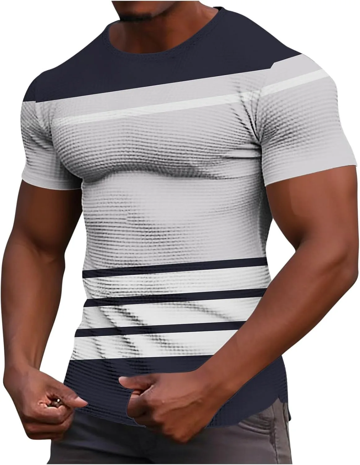 

Футболка мужская Color Block Casual Loose Stretchy