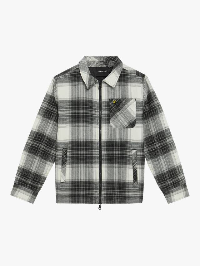 

Детская фланелевая рубашка с длинным рукавом в клетку Lyle & Scott, Jet Black