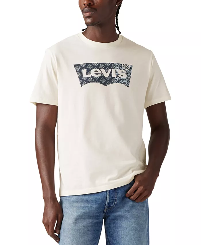 

Мужская футболка с графическим логотипом Batwing с коротким рукавом Levi's, белый