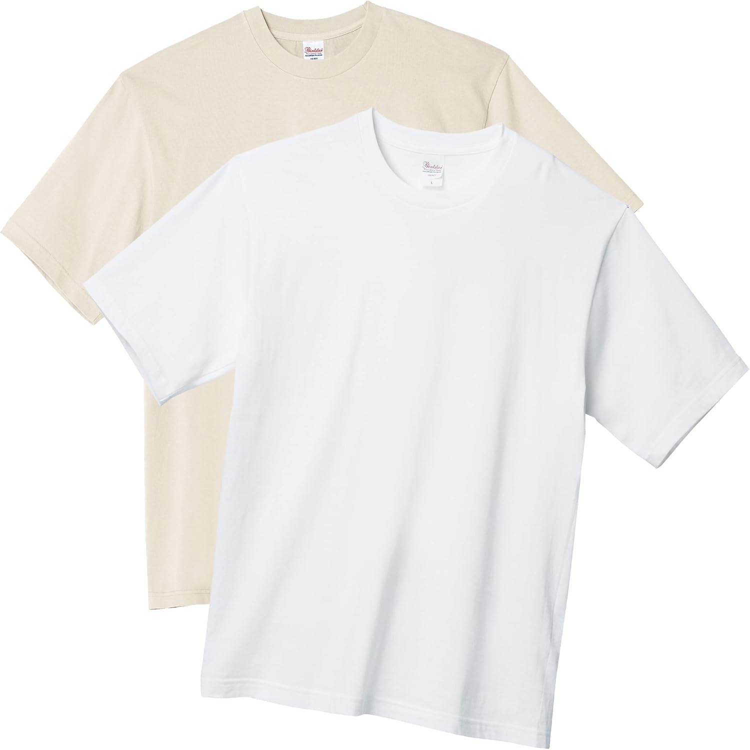 

Мужская футболка Printstar с коротким рукавом, однотонная, плотностью 5,6 унций, с крупным силуэтом, белый/светло-бежевый