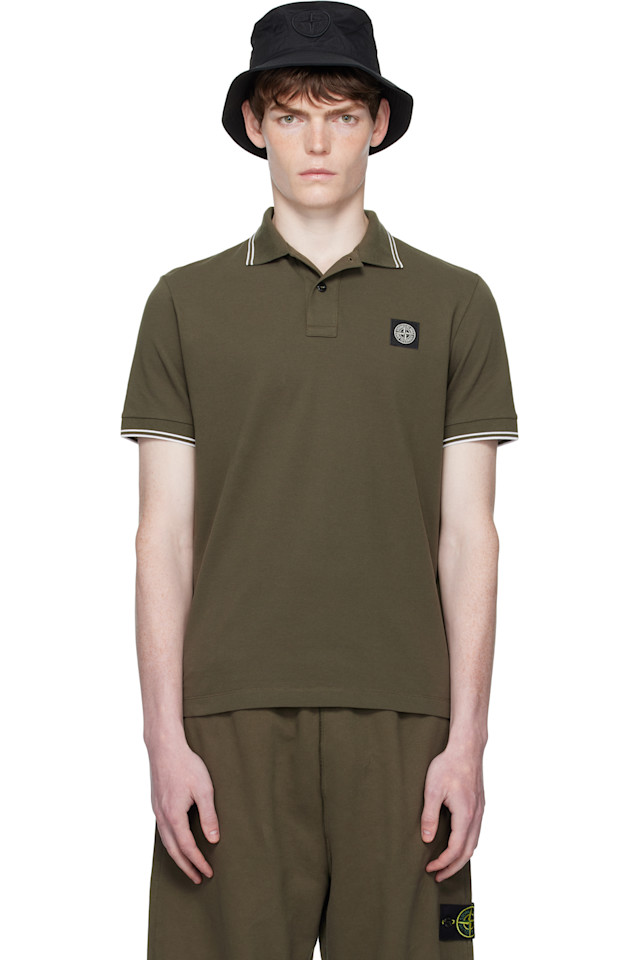 

2200007 поло из органического хлопка пике Stone Island, зеленый