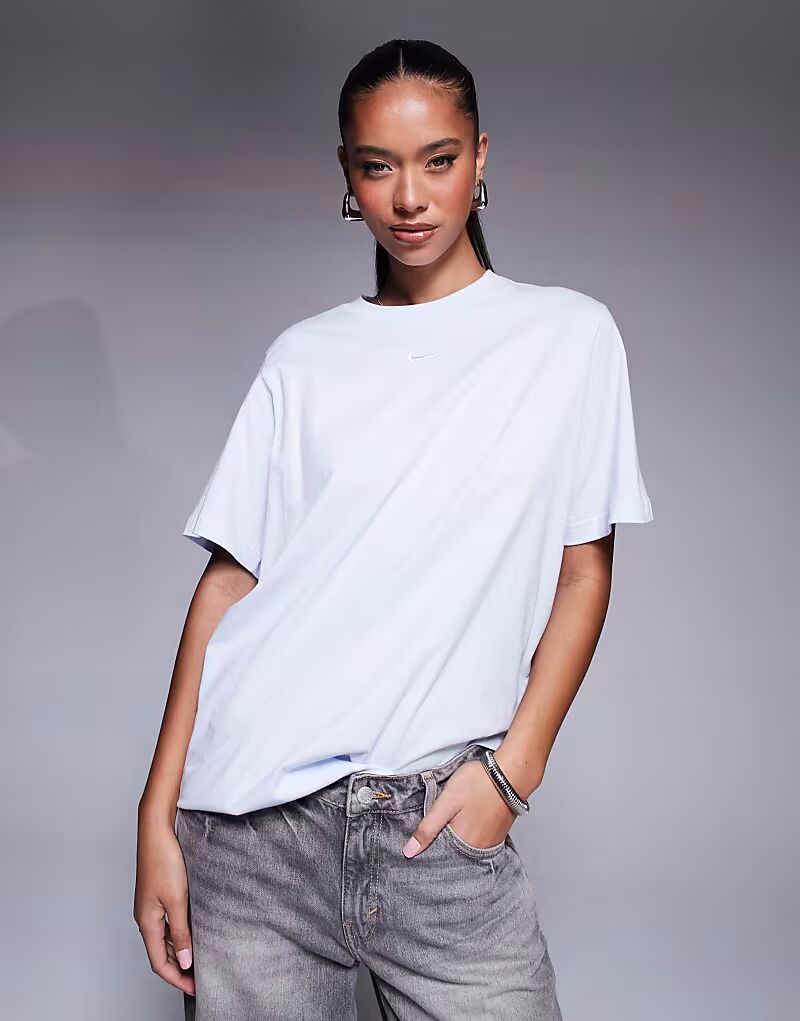 

Футболка Nike Essential oversize светло-голубого цвета