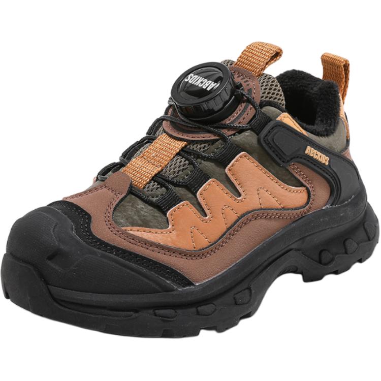 

ABC KIDS Скользостойкие противоударные амортизирующие износостойкие термо детские повседневные ботинки black/yellow brown kids'