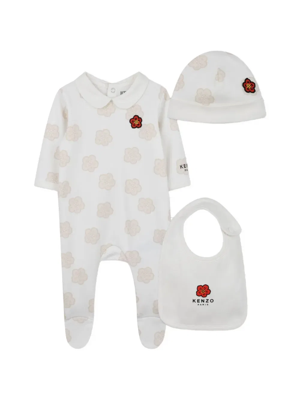 Подарочный набор детского комбинезона с логотипом Kenzo Kids, белый