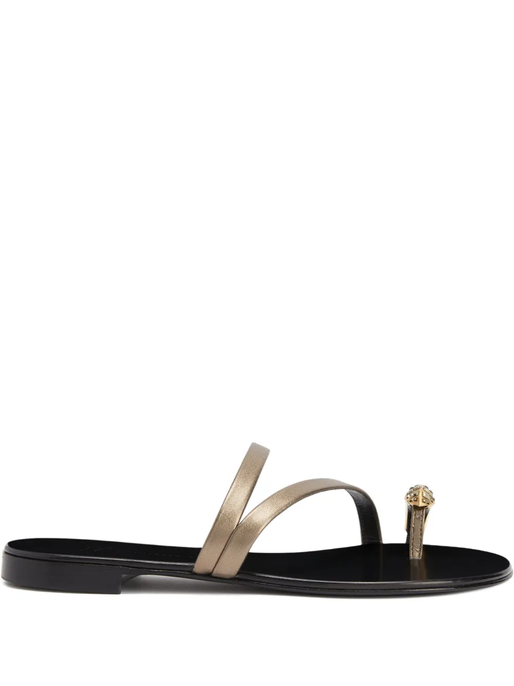 Сандалии Febe Snake из металлизированной кожи Giuseppe Zanotti, золотой