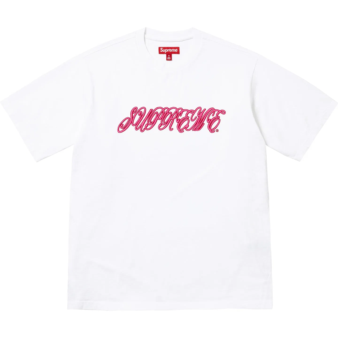 Футболка унисекс SS26 WEEK8 Raised Script S/S Top Supreme, White