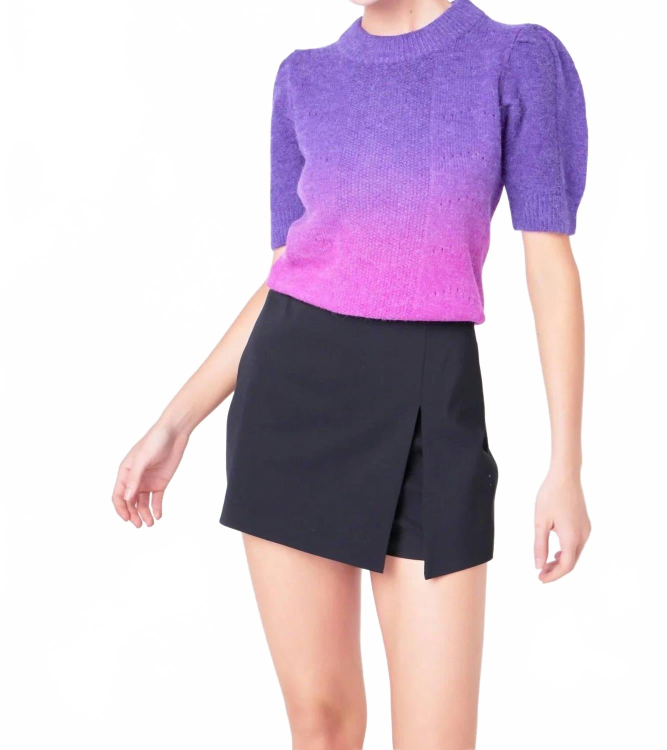 

Омбре свитер топ в фиолетовом English Factory