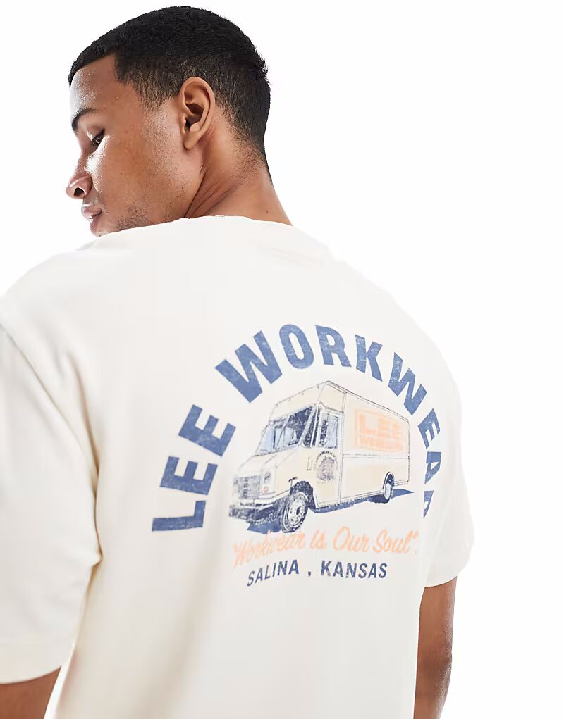 

Футболка Workwear с принтом на спине цвета кремовый Lee, Бежевый, Футболка Workwear с принтом на спине цвета кремовый Lee