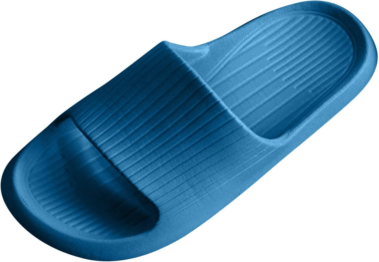 

Мужские тапочки на все сезоны с плоской подошвой, легкие для дома и ванной, нескользящие, с открытым носком, для использования дома Generic, темно-синий