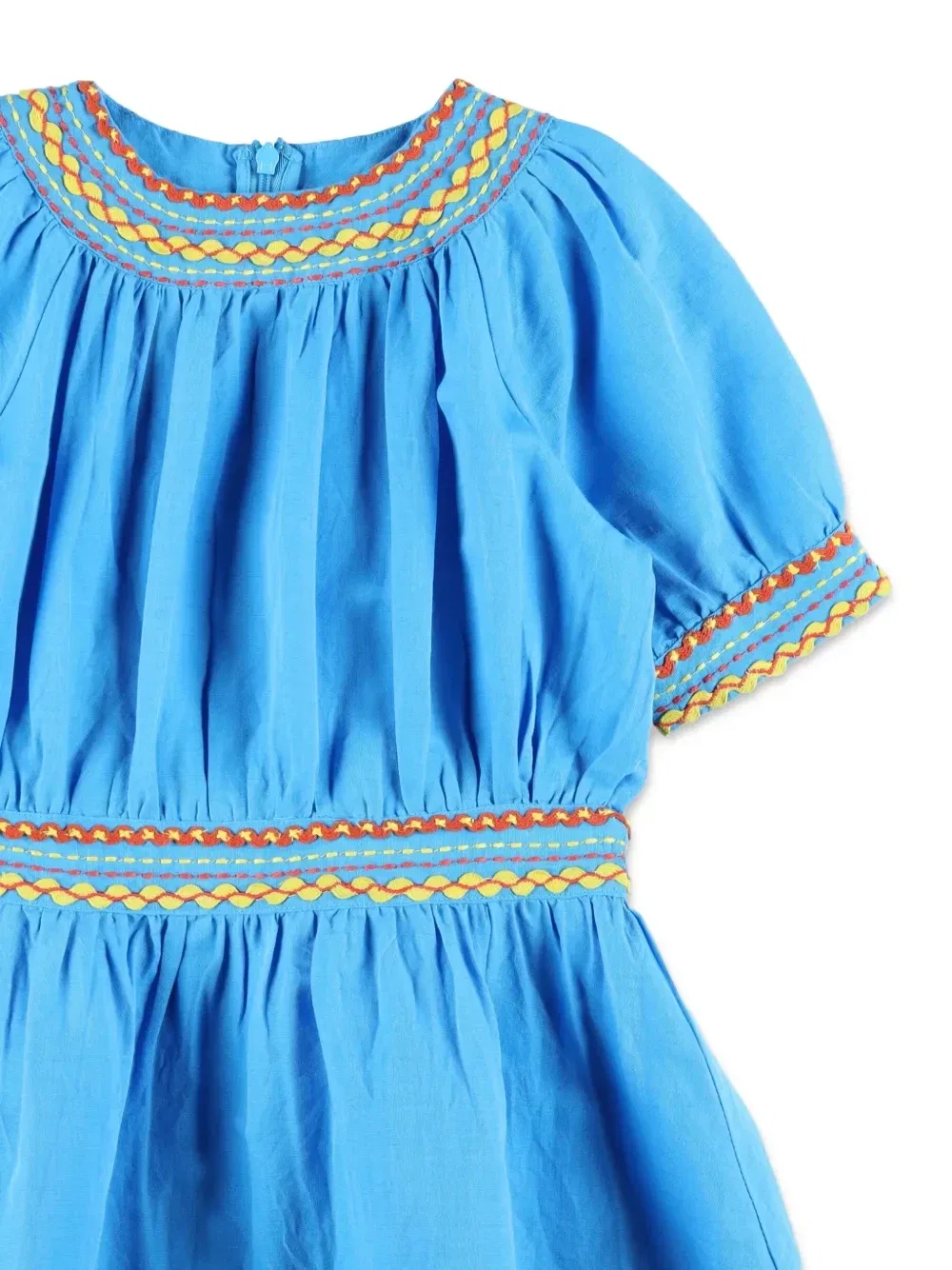 Платье с вышивкой Stella McCartney Kids, синий — фото 3