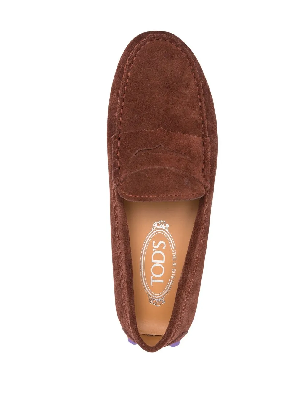 Лоферы Gommino с меховой подкладкой TOD'S, коричневый — фото 4
